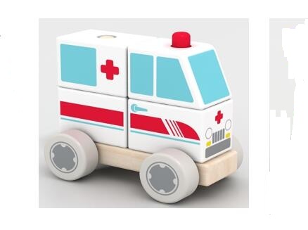 wooden ambulance toy